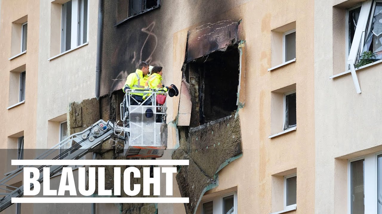 Explosion in Leipziger Plattenbau - Frau springt aus der 4. Etage