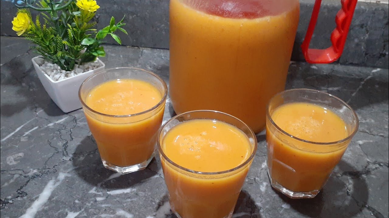 عصير الجزر🥕🥕 بدون فواكه ولا برتقال ولا حليب خاتر ومبرد للعطش متشبعوش منو