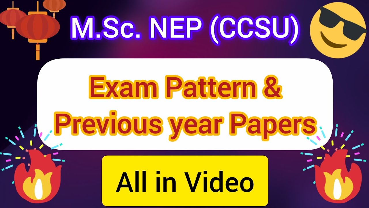 Exam Pattern | Previous Year Paper of 1st semester M.Sc. Maths NEP | Chaudhary Charan Singh Univ.