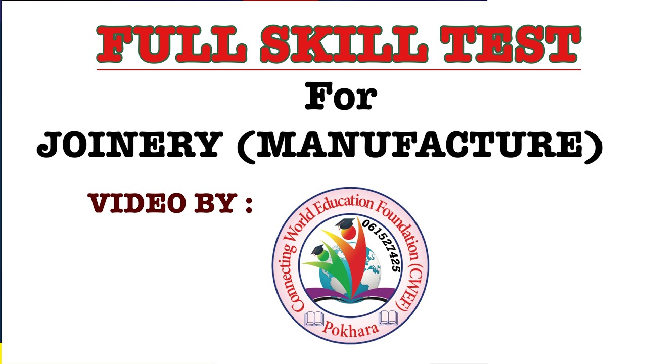 SKILL TEST JOINERY (MANUFACTURE_2024)