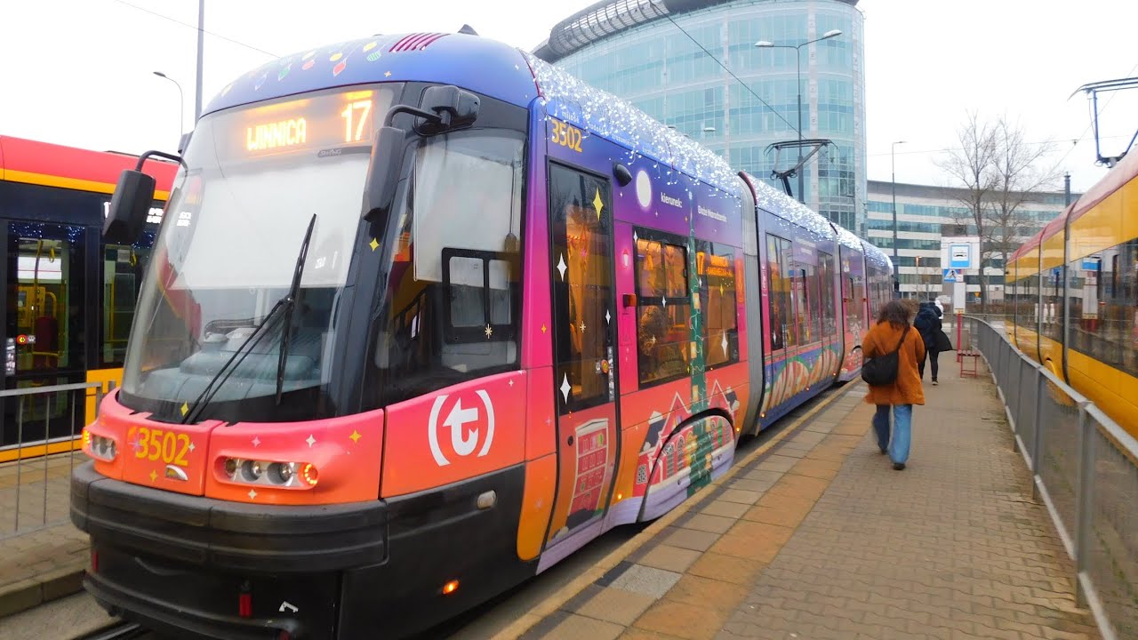 Świąteczny Tramwaj. PESA 120Na Duo #3502 [🚊17] Tramwaje Warszawskie