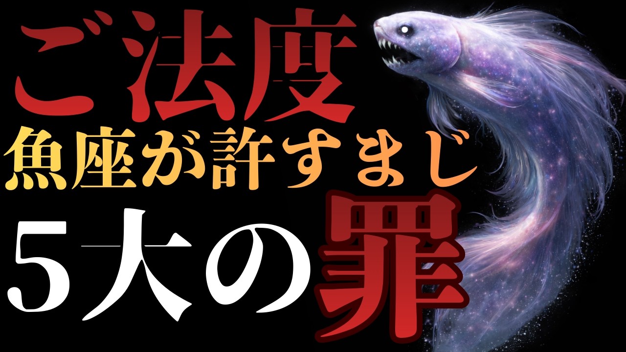 【怒らせたら終わり】魚座があなたを絶対に許すまじ5大の罪 #占い #スピリチュアル #うお座