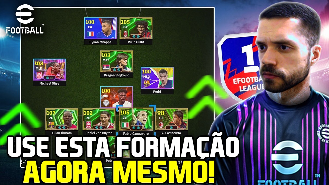 🔥A MELHOR FORMAÇÃO e a mais EQUILIBRADA PARA VOCÊ DOMINAR TOTALMENTE SEU ADVERSÁRIO NO EFOOTBALL