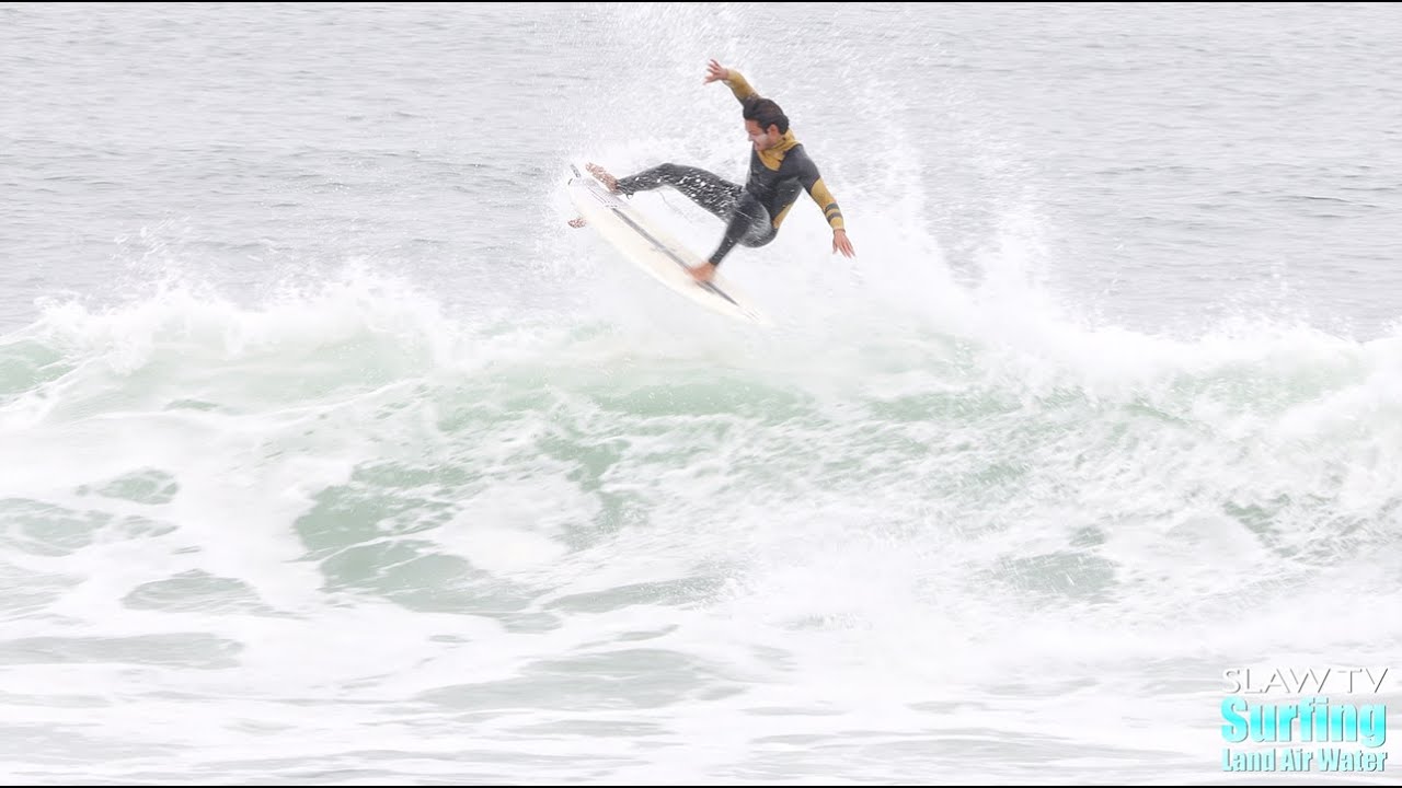 Surfing the May Gray Away at Lowers - 4K Raw SLAW