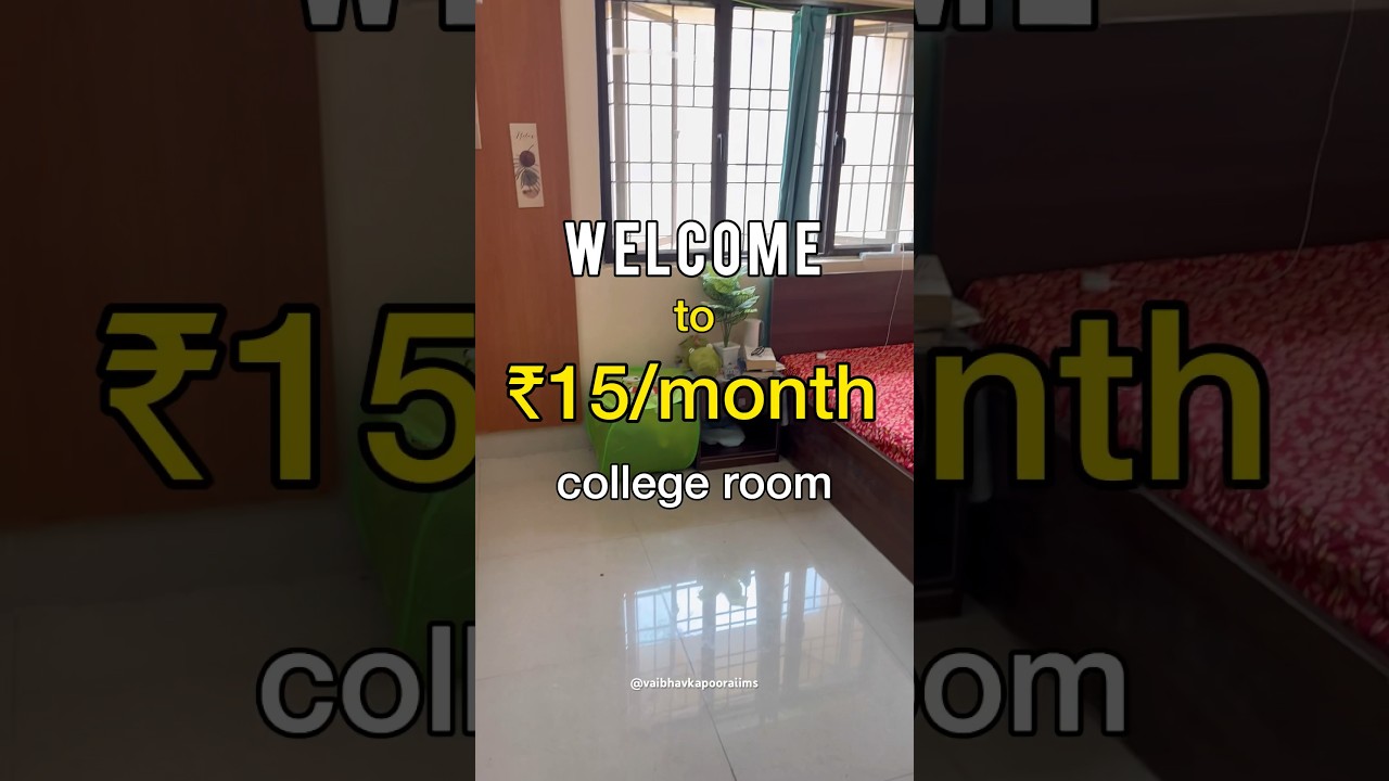 Reality of ₹15/month hostel room at AIIMS 🩺😱             #aiims #shorts #viral #mbbs #hostelroom