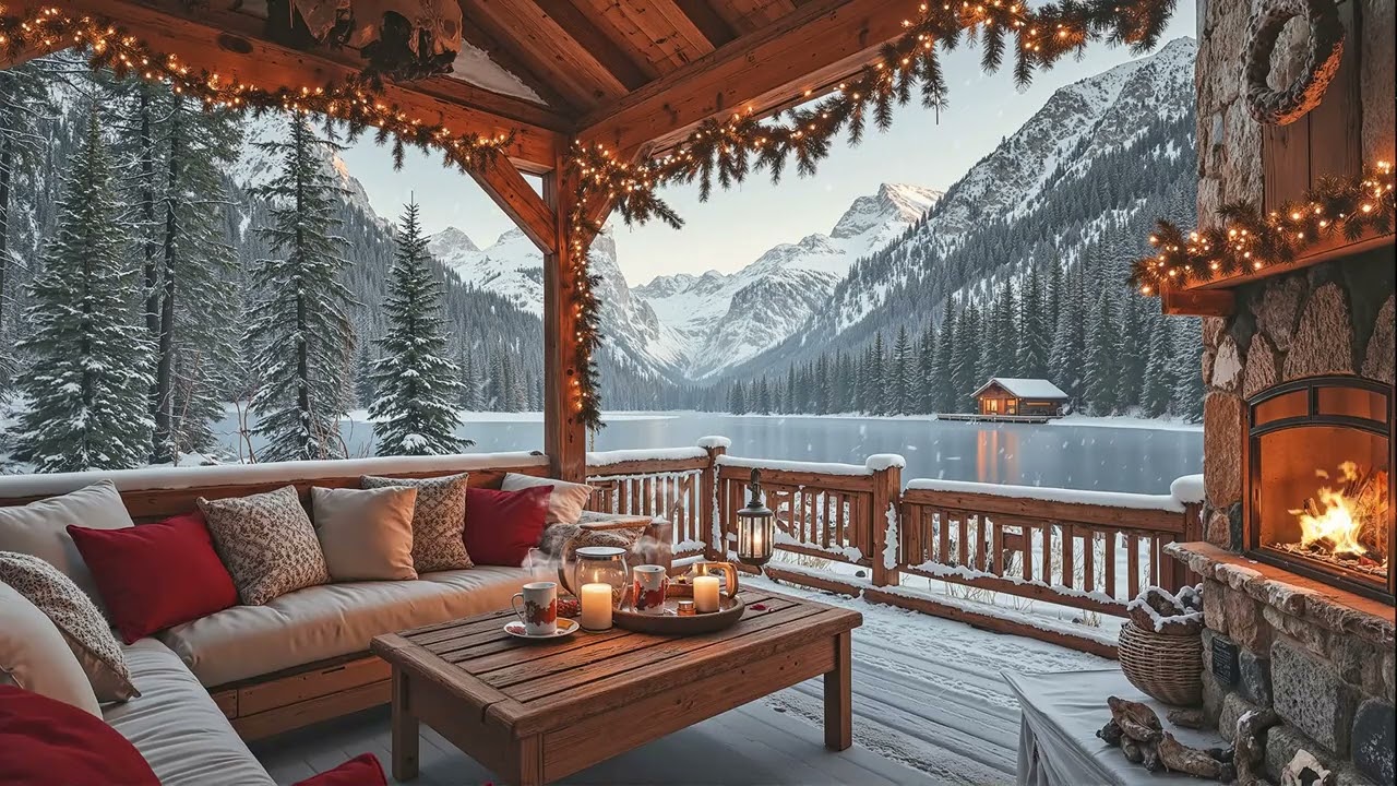 Fireside Porch Winter Jazz ❄️ Smooth Cozy Jazz Music for Snowy Evenings & Warm Porch Vibes