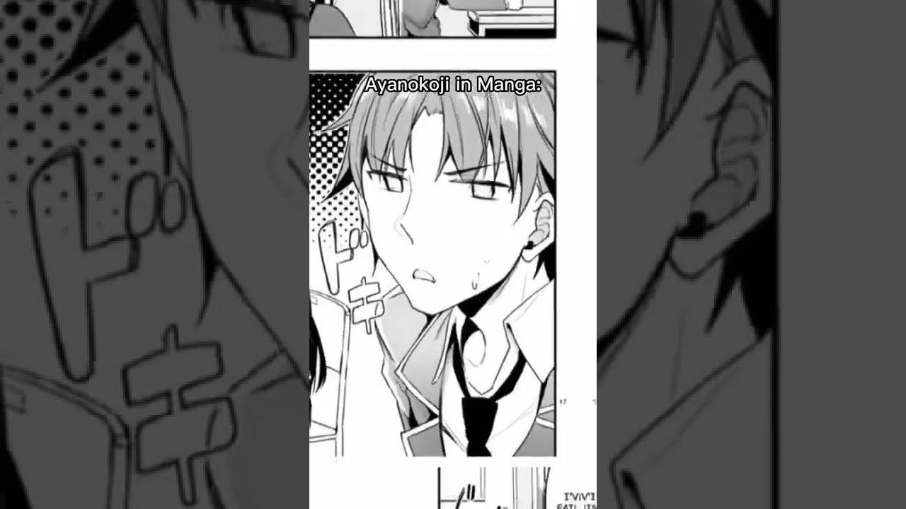 Ayanokoji in light novel vs Ayanokoji in manga
