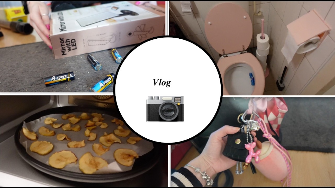 Vlog 476 Appel chips proberen te maken en tas versieren met mag charms