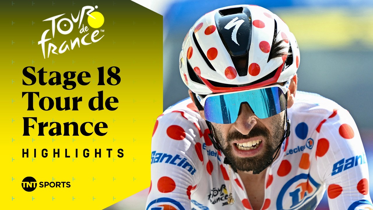 BATTLE IN THE ALPS! 🍿 | Men's Tour de France Stage 18 Race Highlights | TNT Sports Cycling
