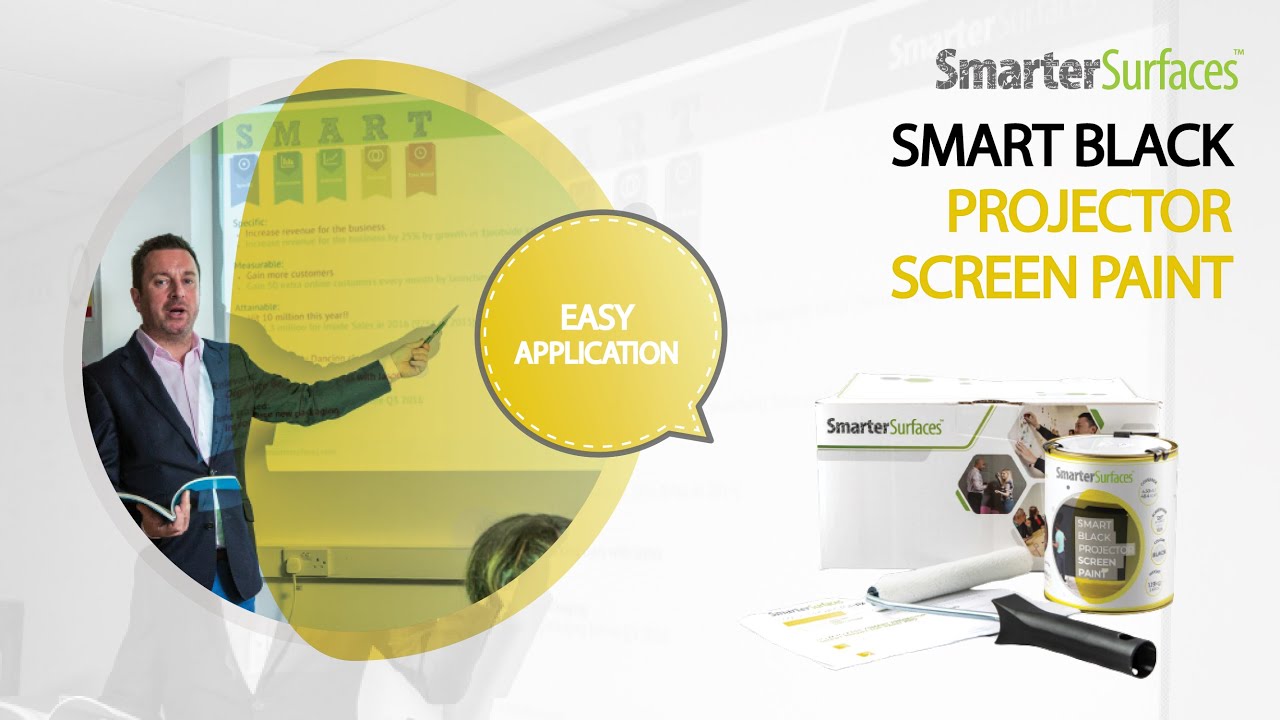 Smart Black Projector Screen Paint Application Video