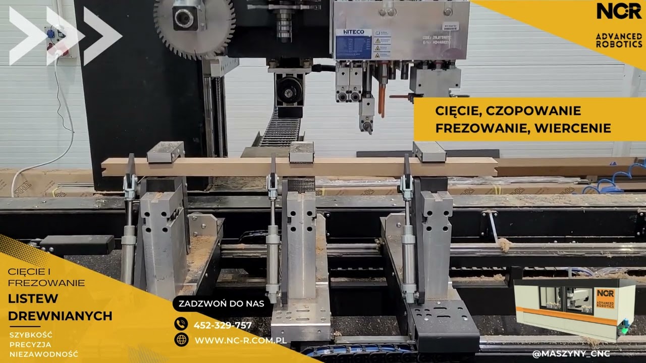 Centrum frezujące CNC do listew drewnianych stelaży meblowych
