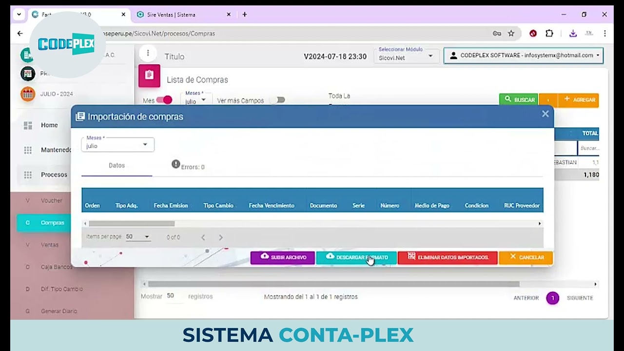 SISTEMA CONTAPLEX COMPLETO