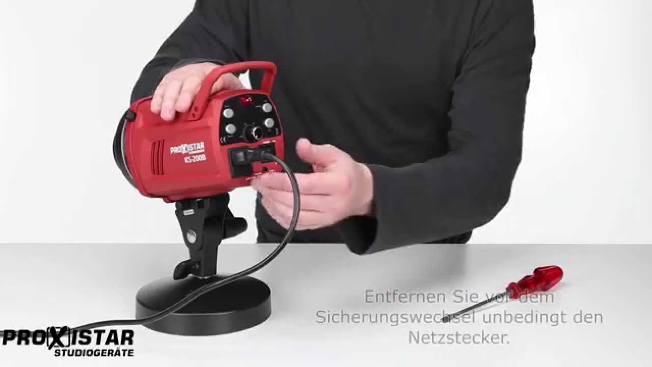 Sicherungswechsel f&uuml;r die proxistar KS-B Serie Studioblitze