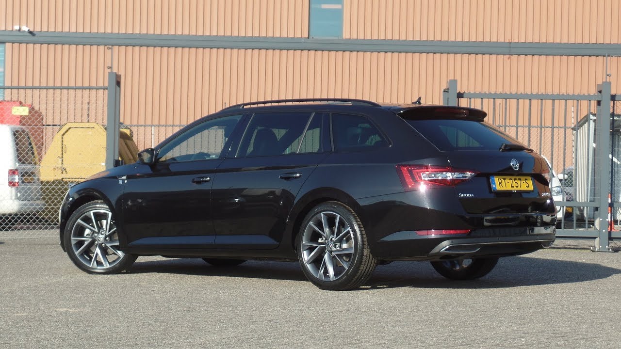 Skoda NEW Superb Combi 2018 Sport Business Black Magic Pearl 19 inch VEGA walk around & Detail