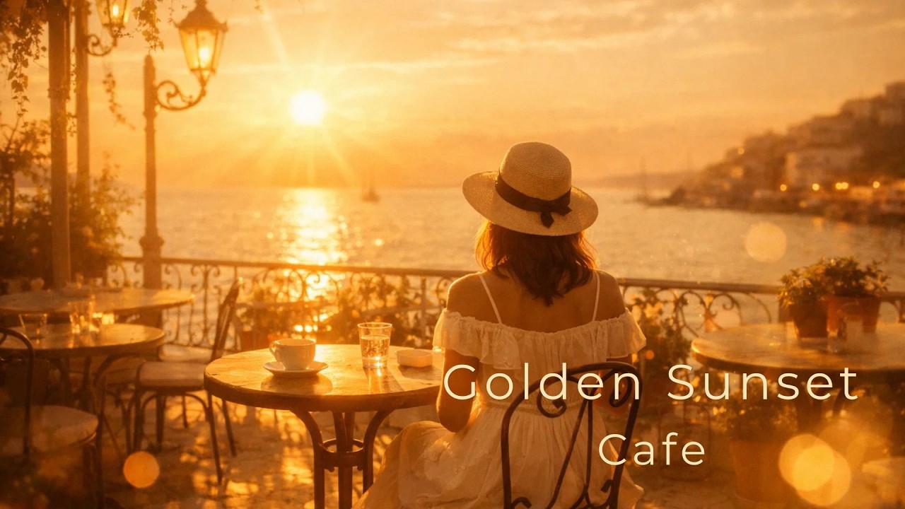 Golden Sunset Cafe | Relaxing Sweet Guitar Ballads for Study & Work