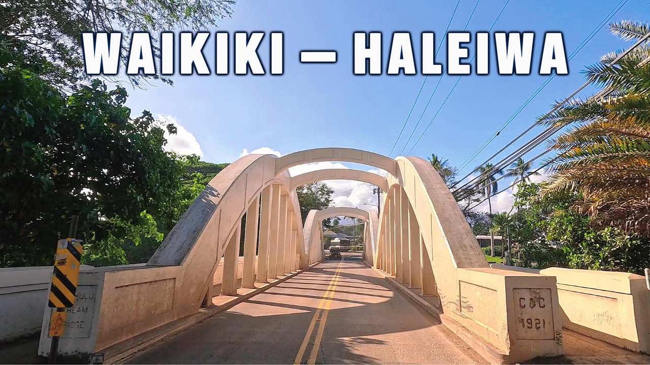 Waikiki to Haleiwa Drive | H-1 & H-2 Scenic Route to Oahu's North Shore | Relaxing Hawaii Drive 4K