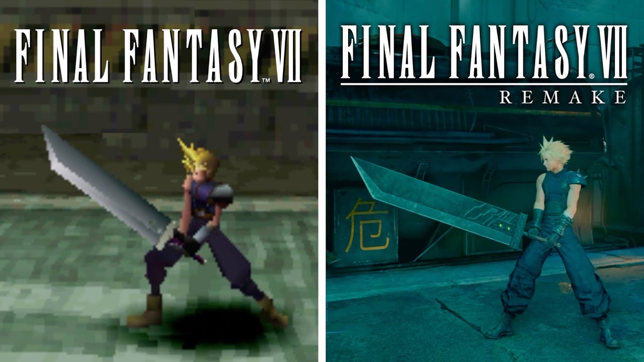 Сравнение Final Fantasy 7 с ремейком FF7