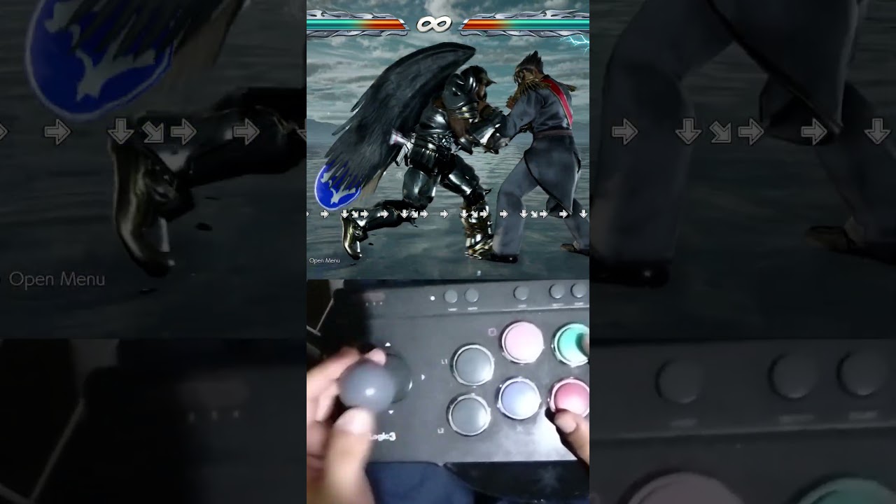 Wavedashing on Arcade Stick Handcam  #deviljin #tekken7 #tekken
