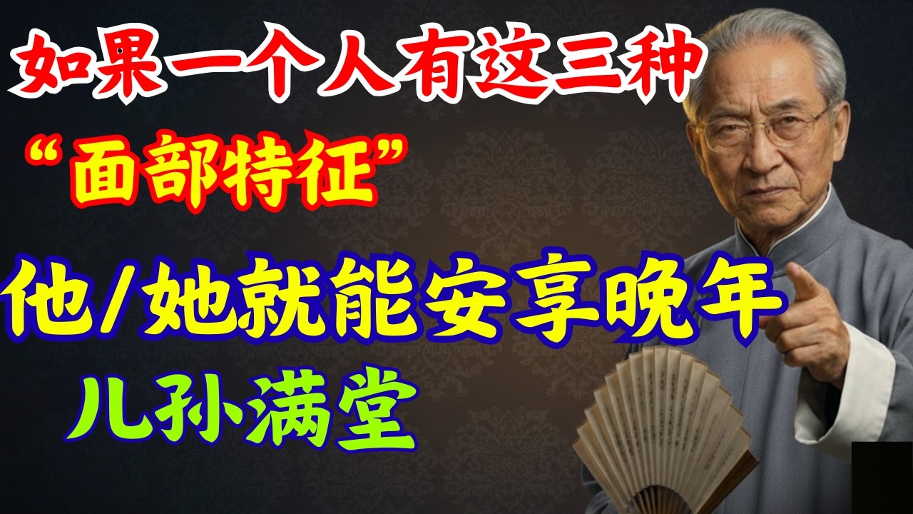 南怀坎：看脸就能知道一个人的命运是好是坏！如果一个人有这三种“面部特征”，他/她就能安享晚年，儿孙满堂|南怀瑾|佛教智慧|佛教 |智慧|业力 |佛教 |佛教智慧
