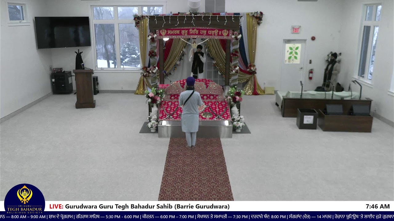 February 20 2026 - Morning Divaan | Gurdwara Sri Guru Tegh Bahadur Sahib Jee - Barrie Gurdwara