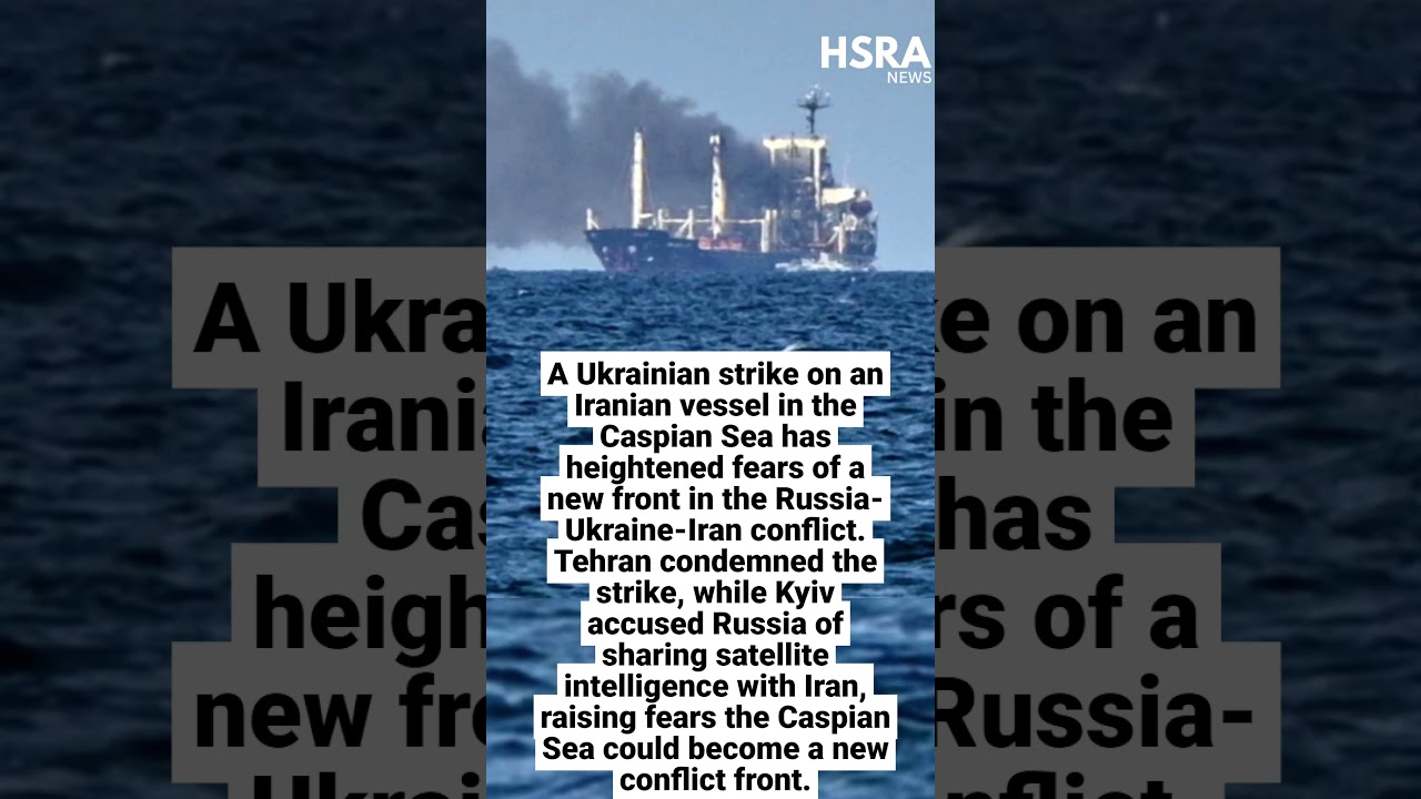 Ukraine Strikes Iranian Vessel in Caspian Sea | New Russia-Ukraine-Iran War Front Emerging? #shorts