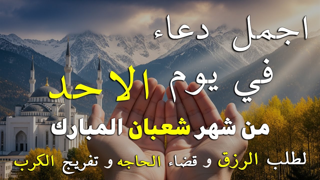 دعاء فى يوم الاربعاء المستجاب دعاء في يوم 9 من شهر شعبان للرزق والشفاء العاجل وقضاء الحوائج 🤲(4k)