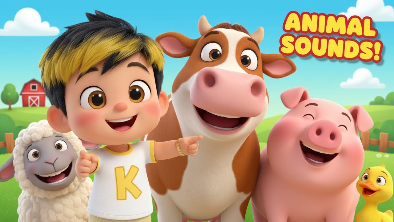 Farm Animals Sounds Song | Moo Quack Oink Baa Cluck | Toddler Learning