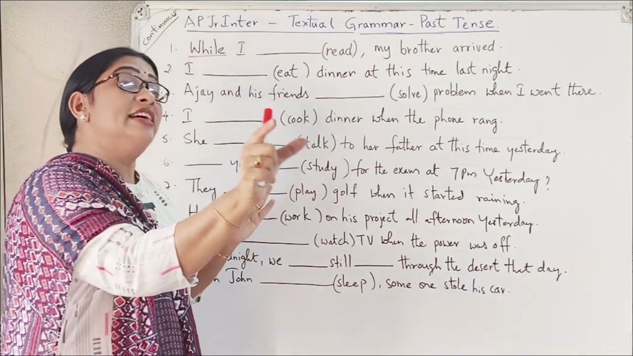 AP Jr Intermediate English Textual Grammar Video -7 Past Tense- 2026