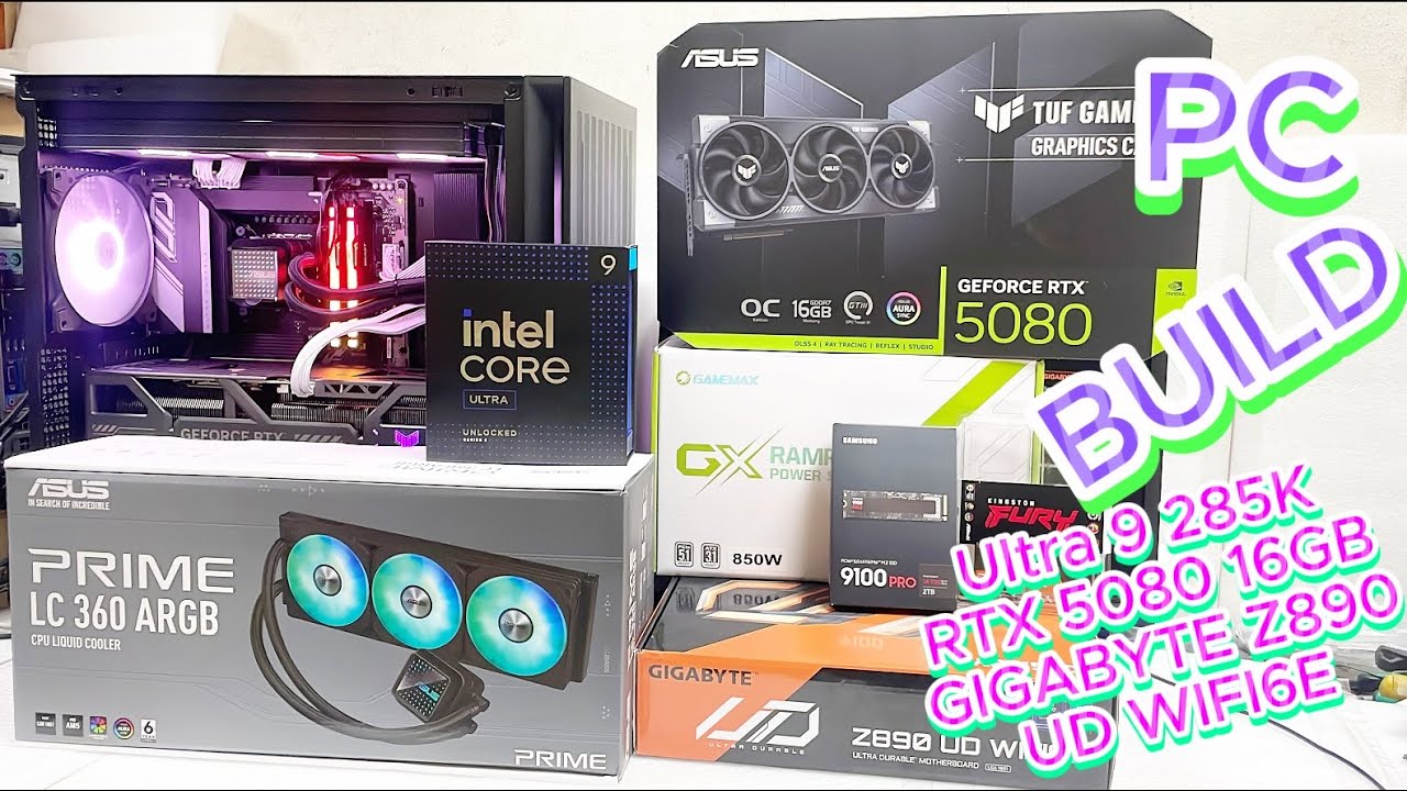 PC Build Ultra 9 285K RTX 5080 16GB | GIGABYTE Z890 UD WIFI6E | Full PC Assembly Guide