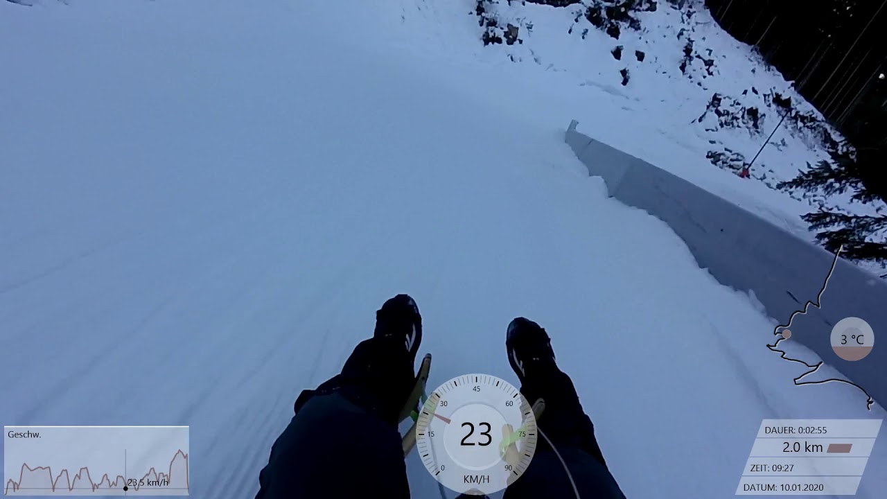 Rodeln am Astberg in Going / Elmau 10.01.2020