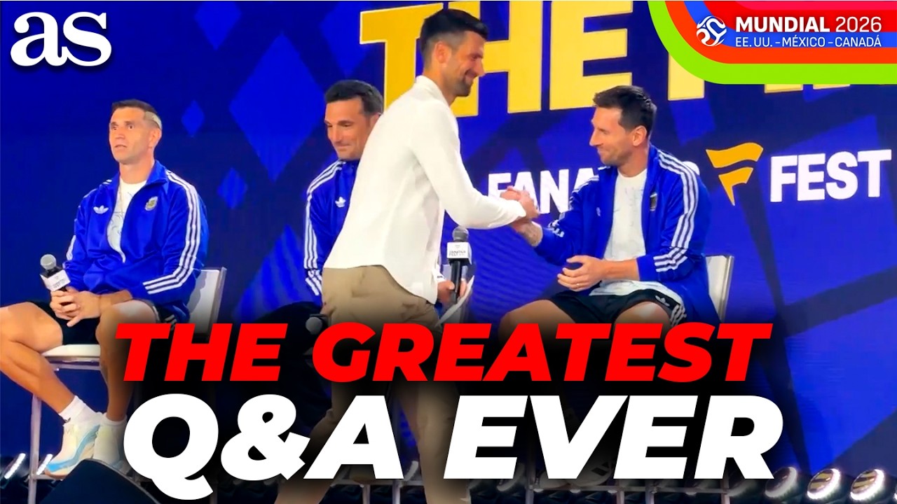 MESSI STEALS THE SHOW as Djokovic, Brady and Durant ask the questions at FIFA World Cup Final Q&A