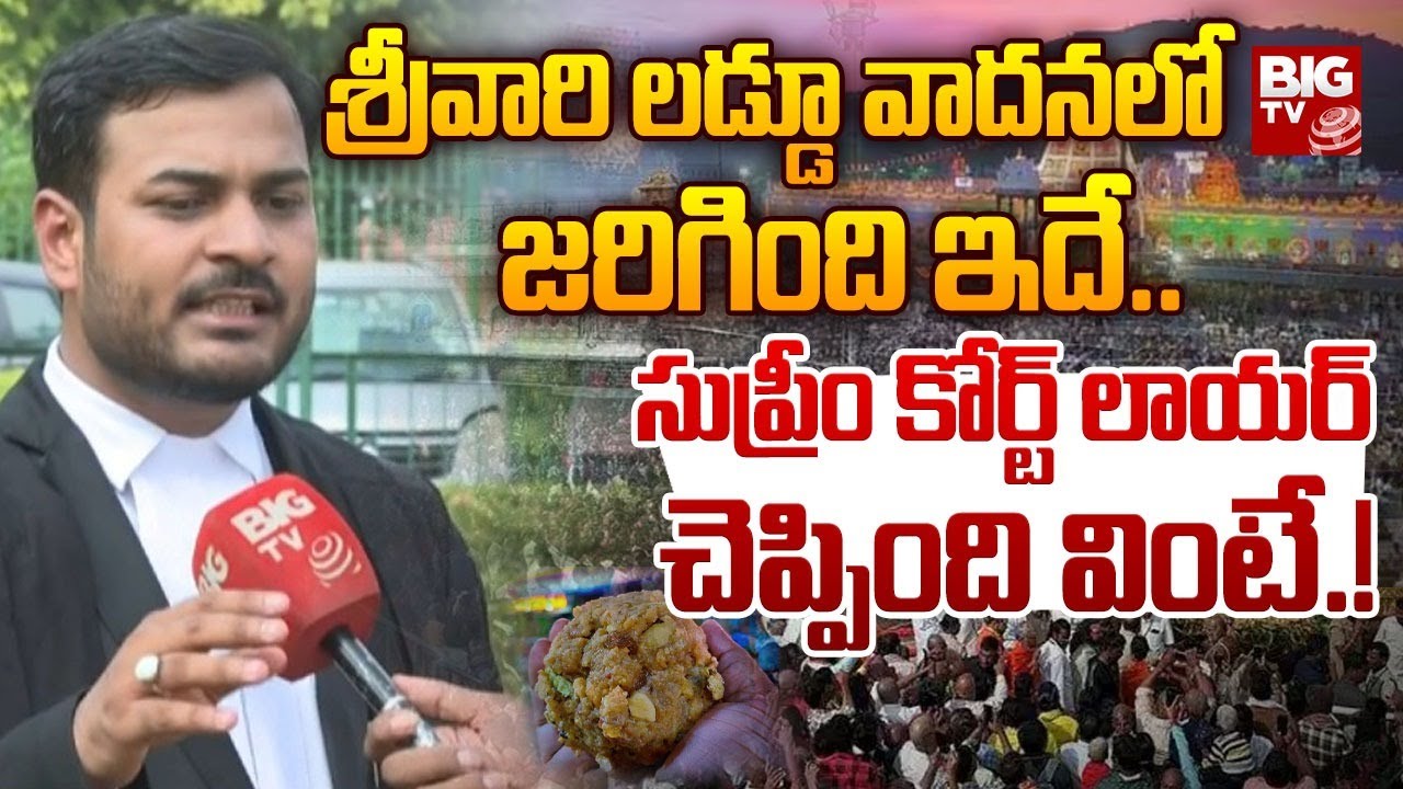 Supreme Court Lawyer Satyam Singh on Tirumala Laddu | శ్రీవారి లడ్డూ వాదనలో జరిగింది ఇదే.. | BIG TV