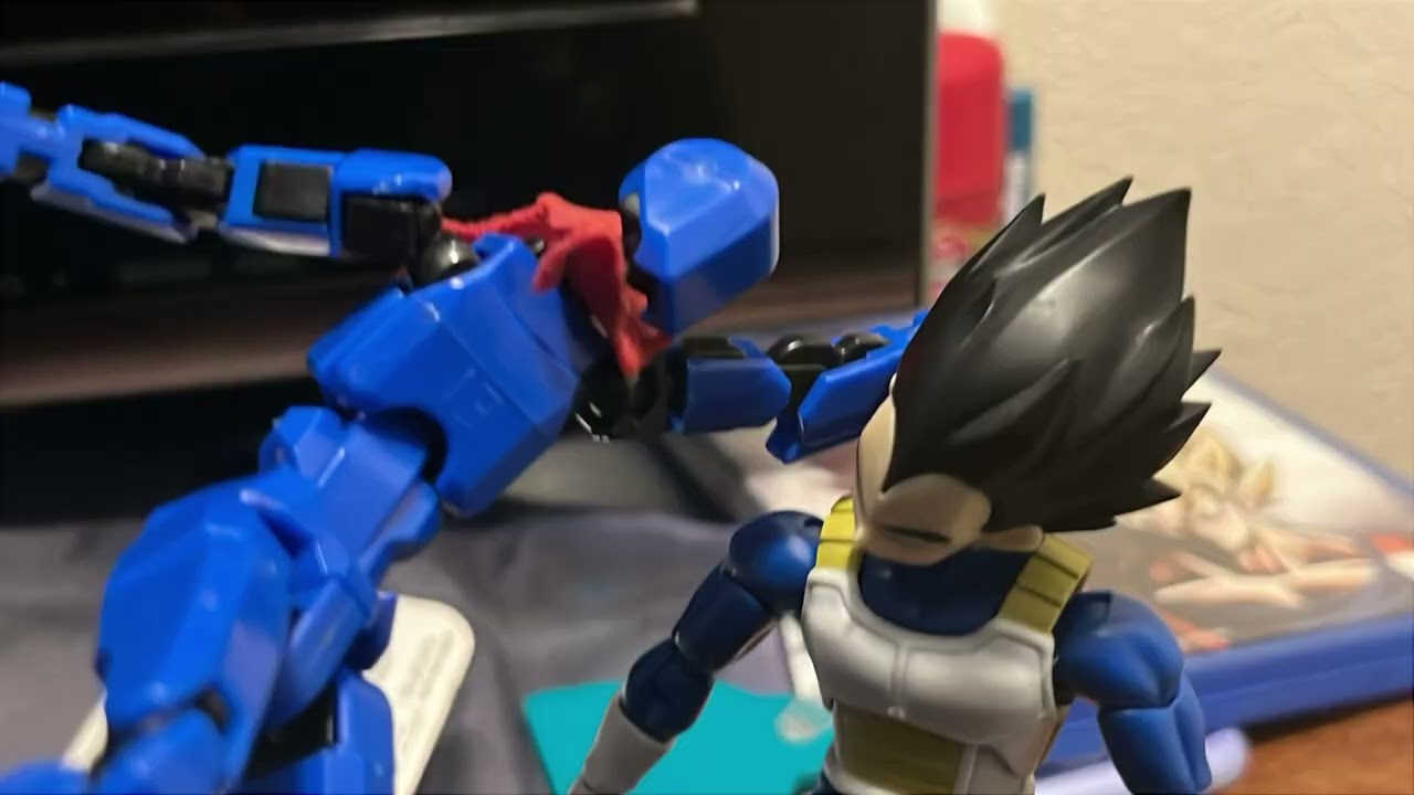 Goku and vegeta vs Red and Blue