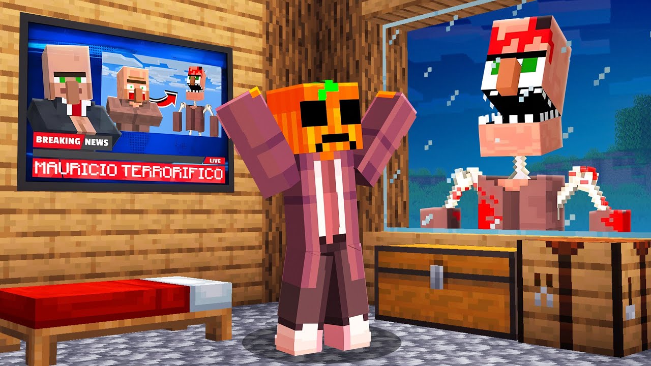 Mauricio se Convirtió en ALDEANO TERRORIFICO  en Minecraft...