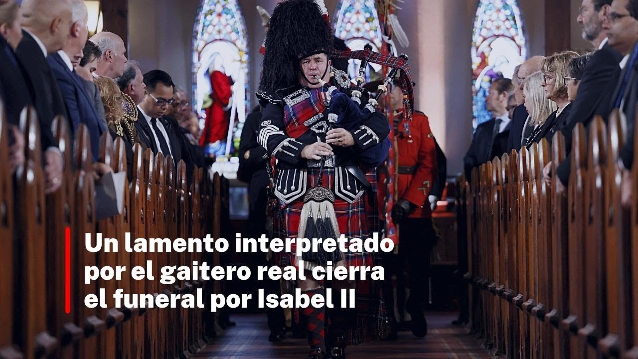 Un lamento interpretado por el gaitero real cierra el funeral por Isabel II