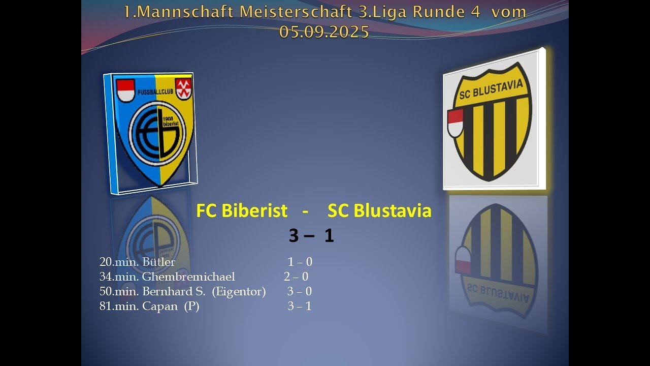 1.Mannschaft Meisterschaft 3.Liga FC Biberist - SC Blustavia