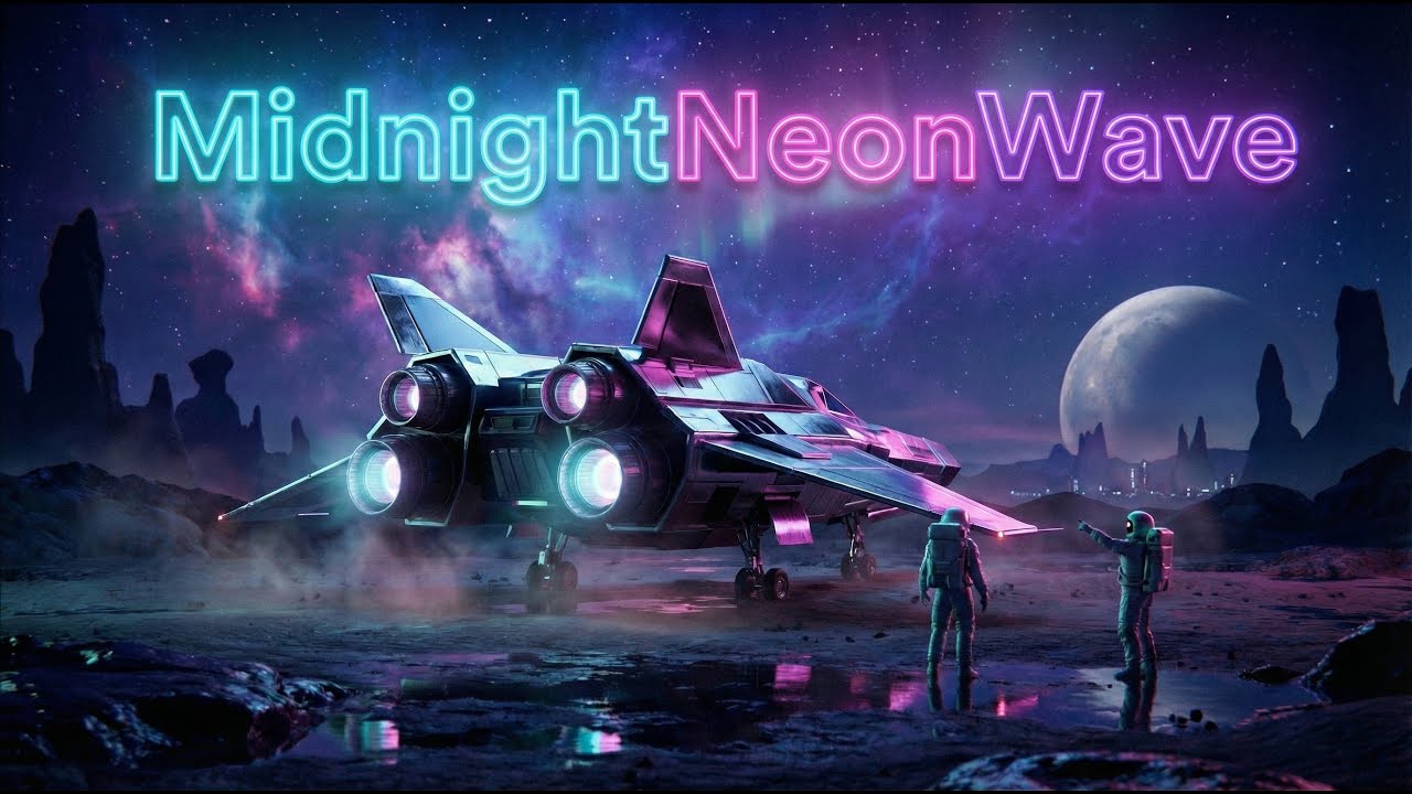 Neon Space Landing 🚀✨ MidnightNeonWave