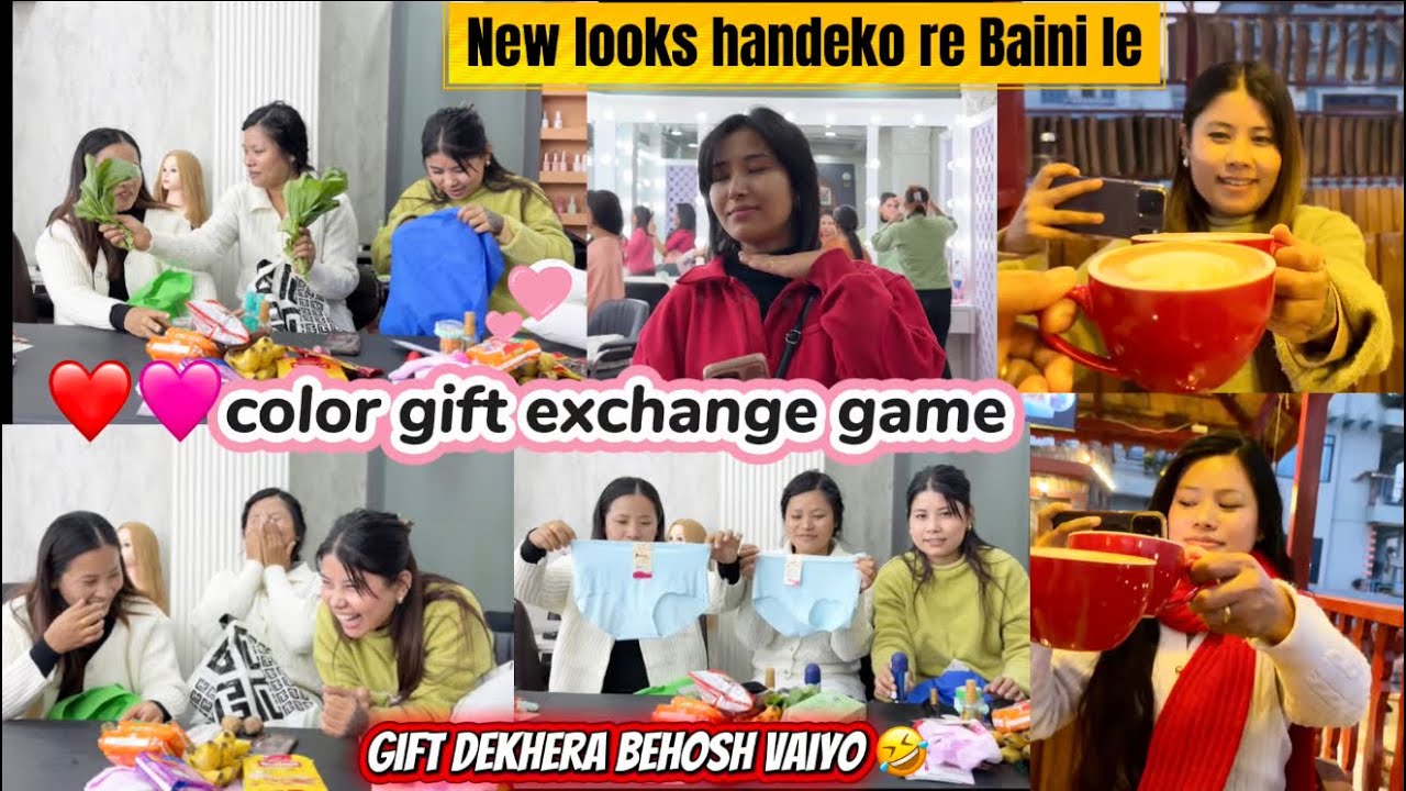 ❤️🩷COLOR GIFT EXCHANGE GAME PRANK // gift dekhera 😳😳