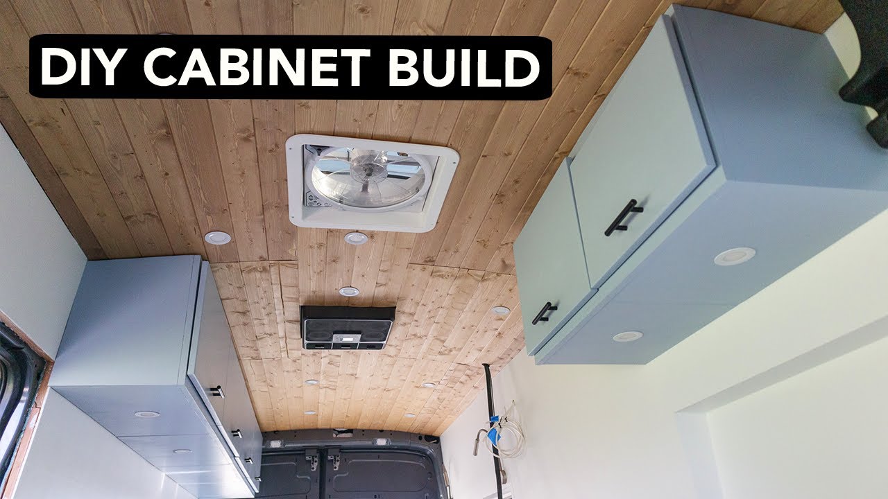 Van Upper Cabinet Build, Finishes & Installation | 2021 Ford Transit Van Build Ep. 23