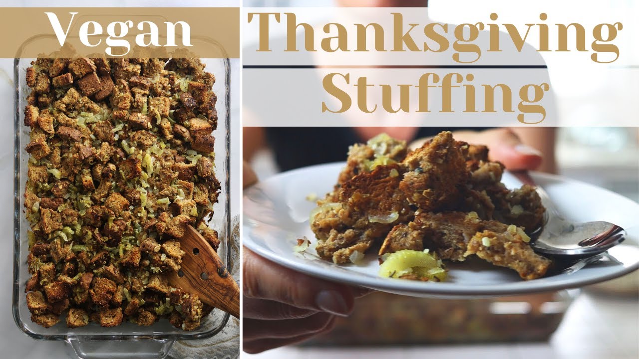 Easy Homemade Vegan Thanksgiving Stuffing | Whole Food Plant Based Holiday Side Dish Recipe