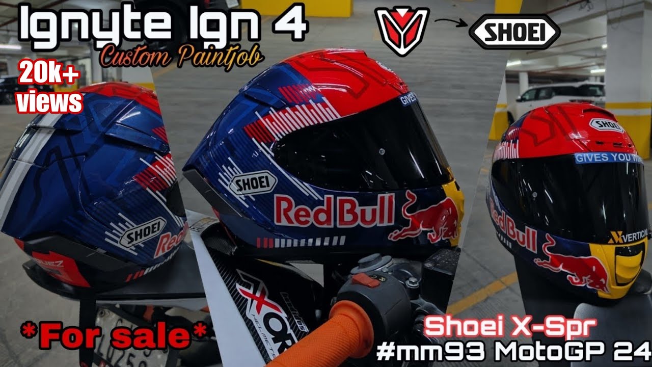 Custom helmet painting Ignyte Ign 4 to Shoei Xspr #mm93 | *For sale* GJ05 | ShantanuRc1| #helmet