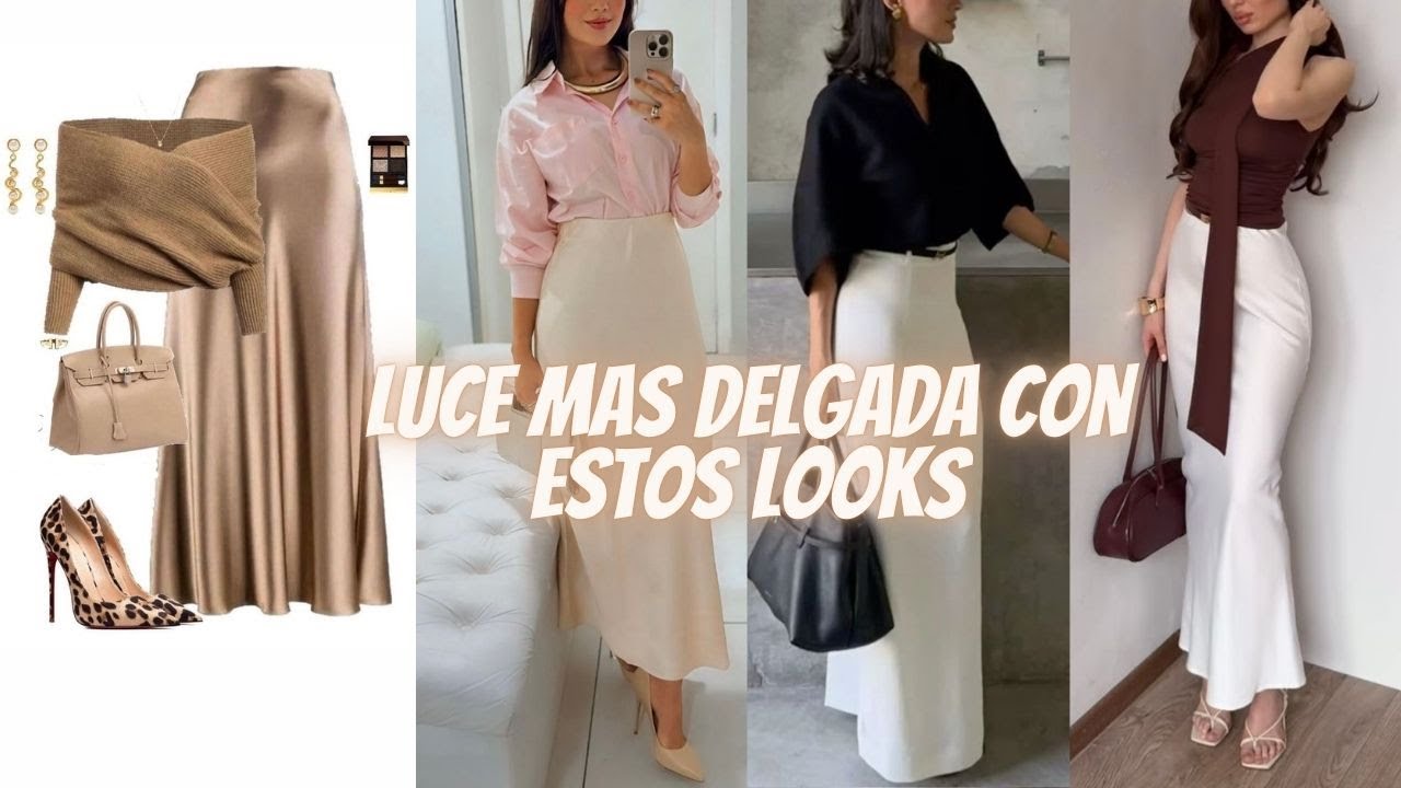 Looks con Faldas Largas para Lucir Más Delgada🤩Looks with Long Skirts to Look Slimmer ⭐