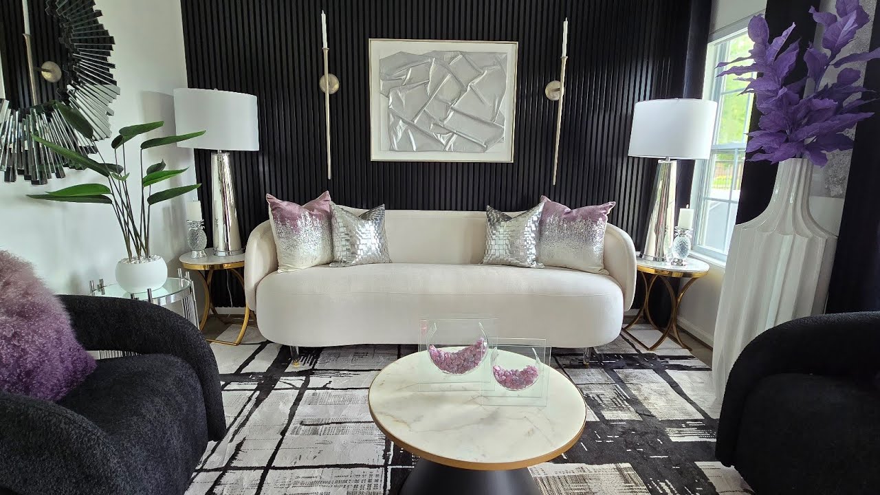 SHADES OF PURPLE LIVINGROOM TOUR