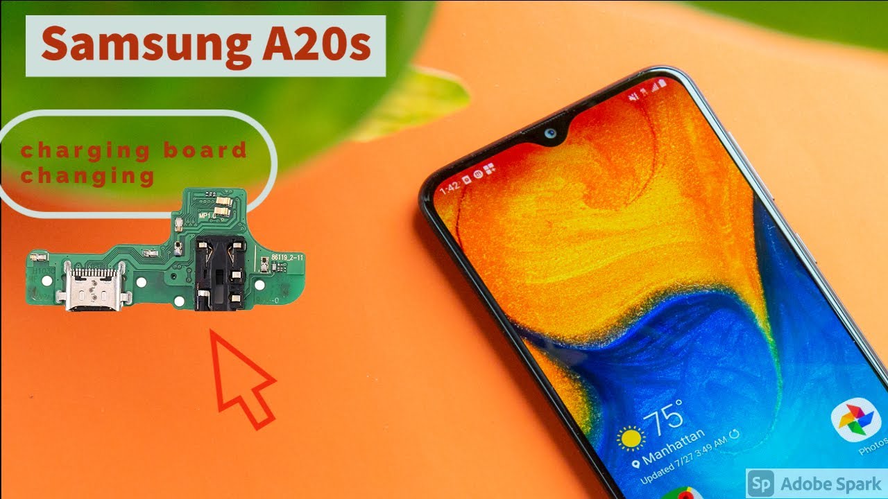 samsung A20s charging connector changing