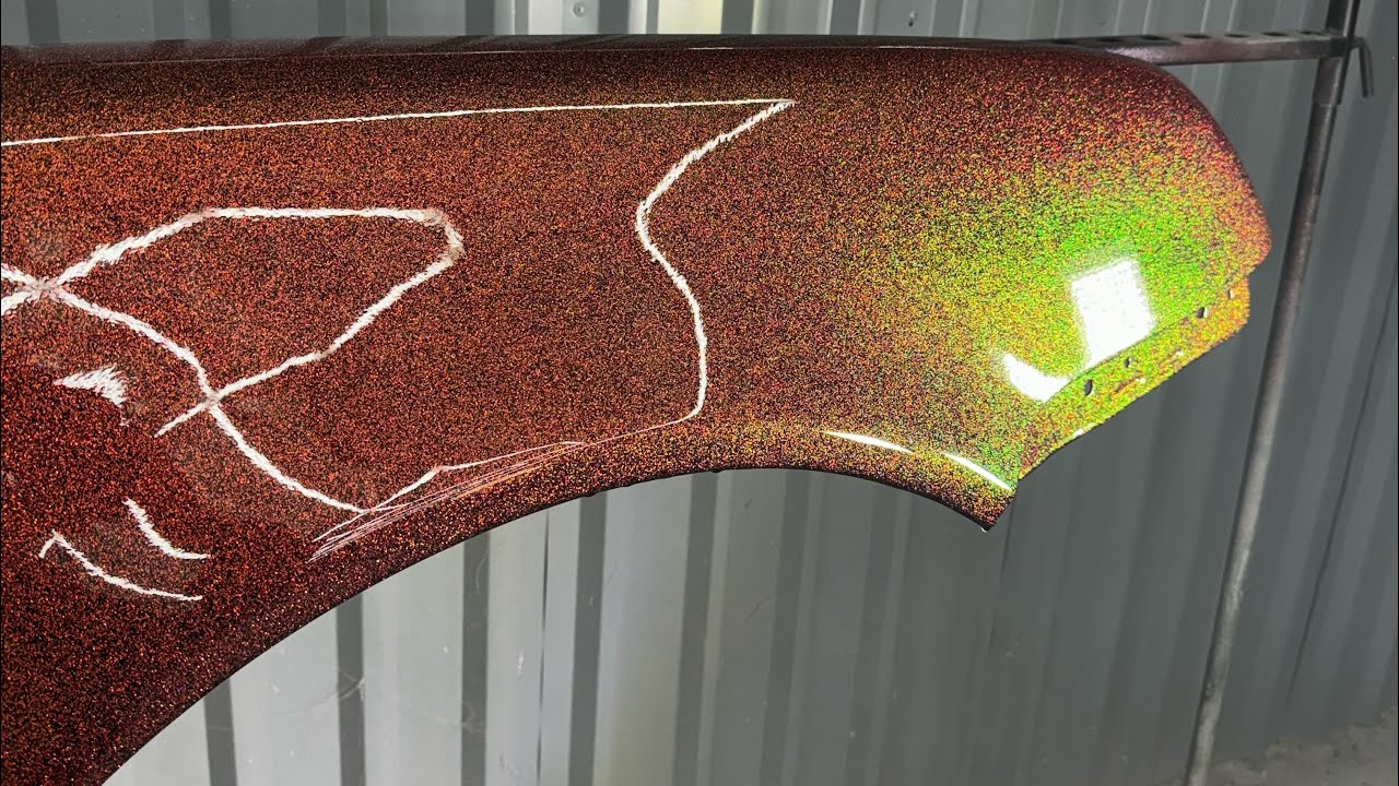 Pintura Camaleón Metal Flake Lava Green