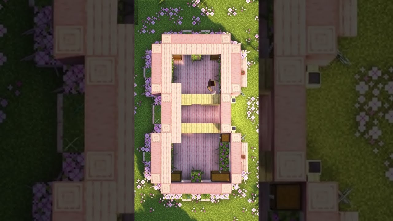 CASA DUPLA DE CEREJEIRA 🌸 | Minecraft Builds  #minecraft #minecraftbuilds #minecraftbuilding