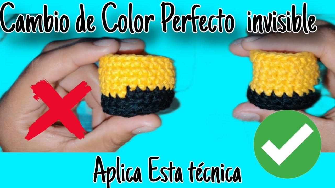 Cambio De Color perfecto invisible en Crochet | Aplica esta Técnica Fácil para un acabado Perfecto ✨
