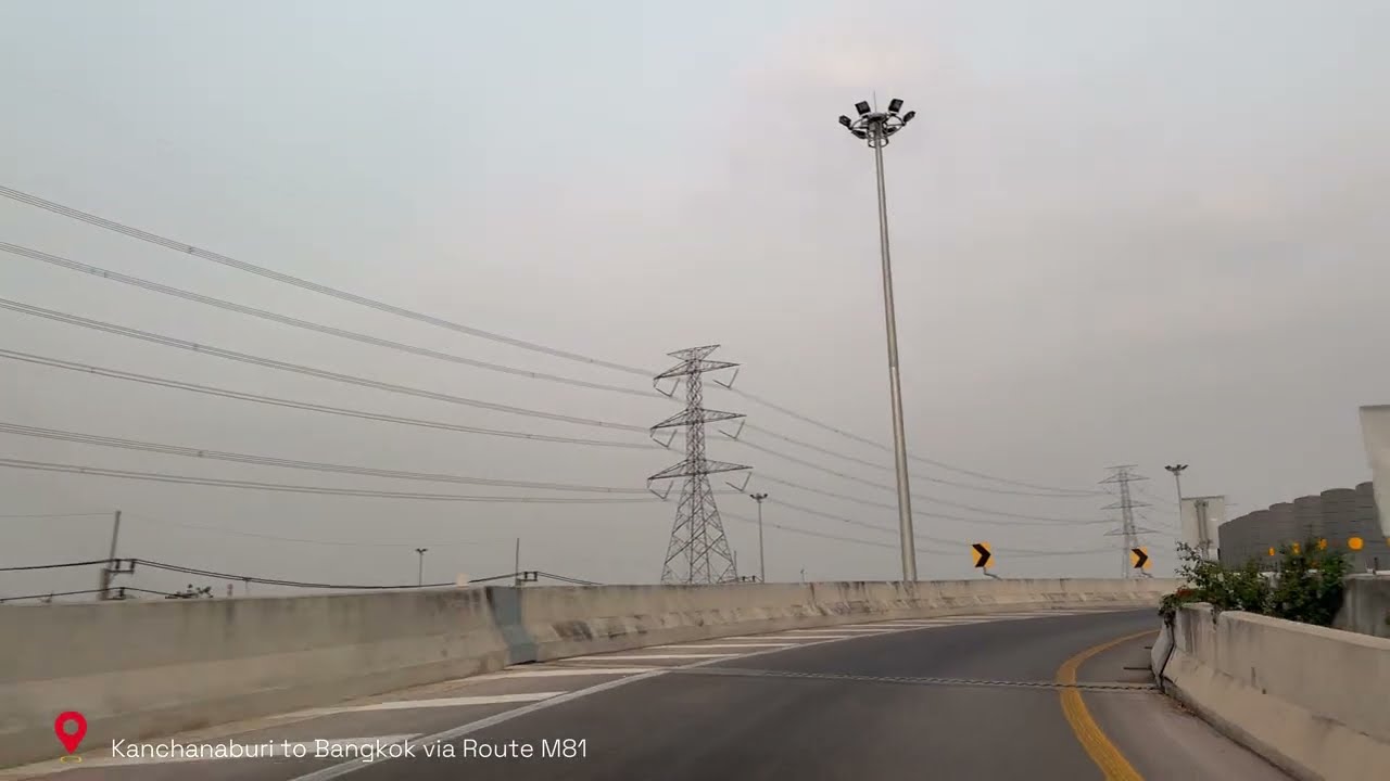 [4K Bangkok Driving] Motorway M81 - Kanchanaburi to Bangkok (January 2026)