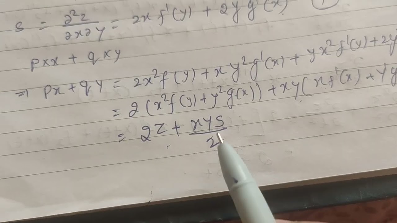 Formation of pde two functions 