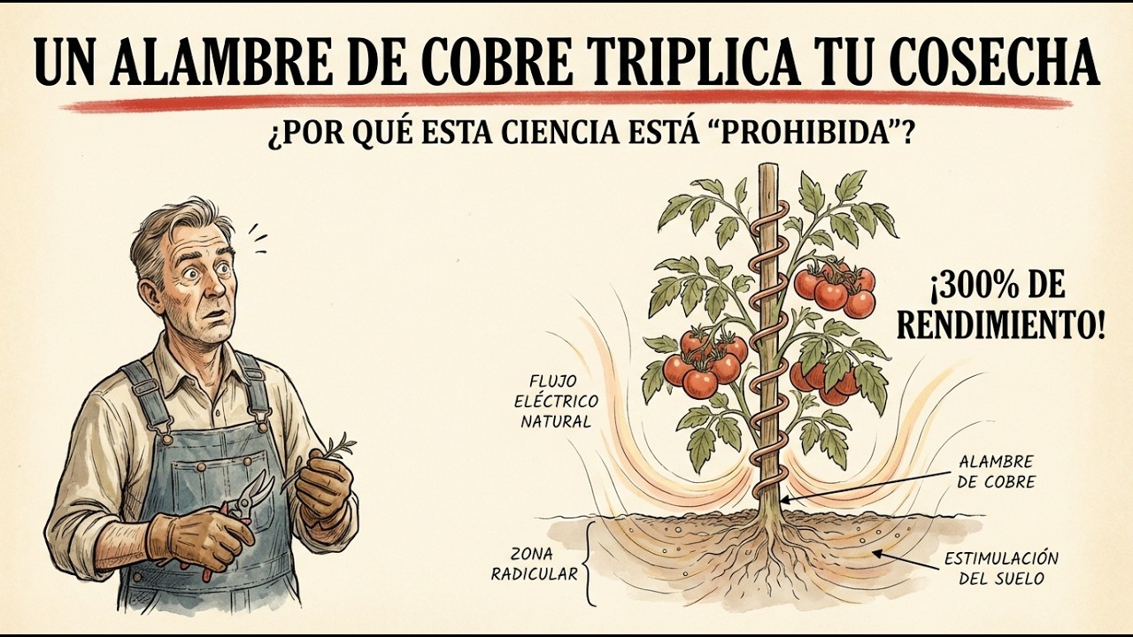 Un alambre de cobre triplica tu cosecha — ¿por qué esta ciencia está “prohibida”?
